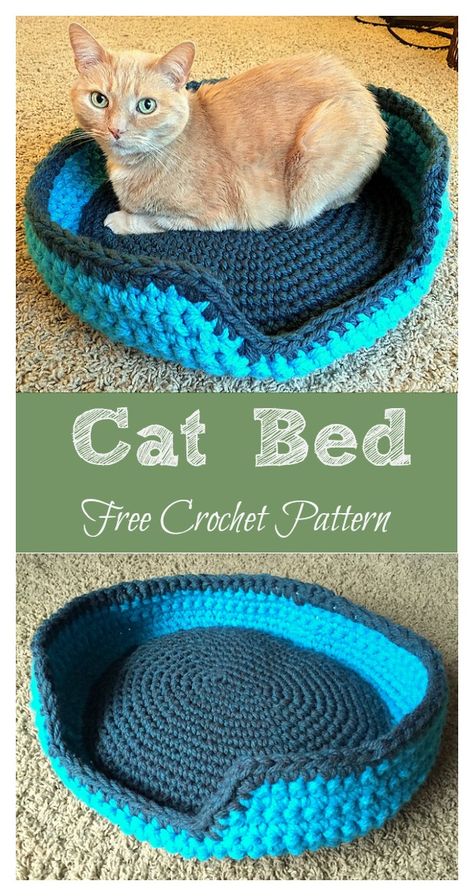 Crochet Cat House, Cat Bed Pattern, Katt Diy, Crochet Cat Bed, Beau Crochet, Cat Tent, Confection Au Crochet, Crochet Cat Pattern, Cat Cave