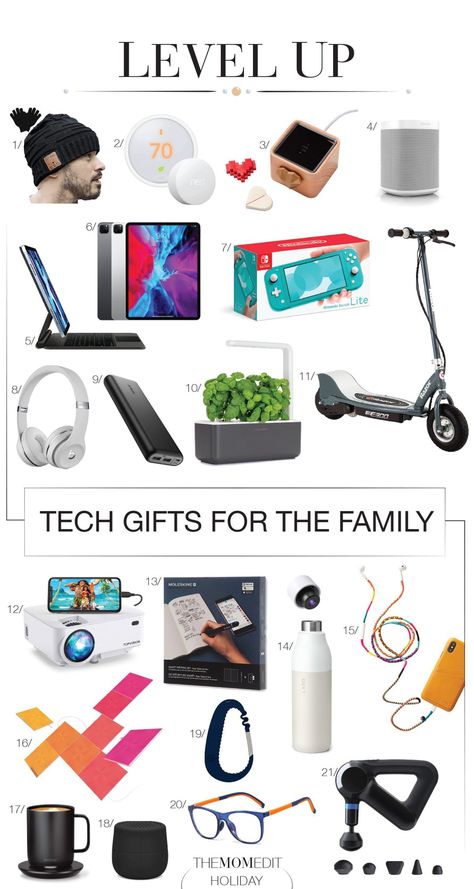 COOL TECH GIFTS FOR THE WHOLE FAMILY AT HOME | Ahhh, yes. For comfort at home — electronics. Cool tech gifts from Nintendo Switch to projectors & speakers — for the whole fam (kids, teens, him & her). | #TheMomEditHome #TheMomEditGiftGuides #FamilyHolidayGifts #TopTechGifts2020 #TechGifts2020 #BestTechGifts #TechGiftsWomen #CoolTechGifts #TechGiftsMen #FamilyGiftsChristmas Christmas Tech Gifts, Tech Gifts For Her, Tech Gifts For Teenagers, Best Electronic Gifts, Top Tech Gifts, Tech Gifts For Men, Gifts For Techies, Electronic Gifts For Men, Gifts For Tech Lovers