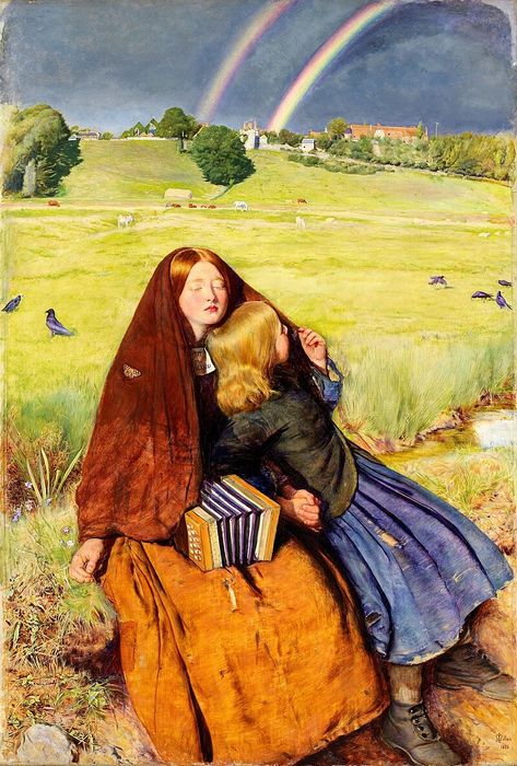 John Everett Millais - The Blind Girl - John Everett Millais – Wikipedia John Everett Millais Isabella, The Blind Girl Millais, Ophelia Millais, Blind Aesthetic, Raphaelite Paintings, Everett Millais, Art List, Pre Raphaelite Paintings, Gabriel Rossetti