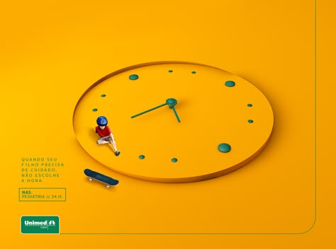 Unimed Cariri Print Advert By FLEX And Comunicação: When Your Child Needs Health Care, Do Not Choose The Time | Ads of the World™ Health Care Ads Creative, Clock Creative Ads, Ads Of The World Creative Advertising, Time Creative Ads, Health Creative Ads, Apartment Ads, Creative Print Ads, Health Advertising, Healthcare Ads