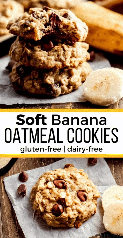 Oats And Chocolate Chips, Avocado Keto, Oats And Chocolate, Gluten Free Oatmeal Cookies, Banana Chocolate Chip Cookies, Banana Oatmeal Cookies, Starter Recipe, Cookies Gluten Free, Banana Cookies