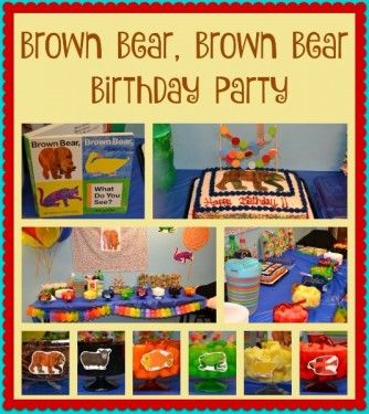 Brown Bear, Brown Bear Birthday Party Brown Bear Brown Bear Party Favors, Brown Bear Brown Bear Party, Brown Bear Brown Bear Birthday Party, Brown Bear Party, Brown Bear Birthday Party, Brown Bear Birthday, Brown Bear Brown Bear Birthday, Animal Themed Birthday Party, Brown Bear Brown Bear