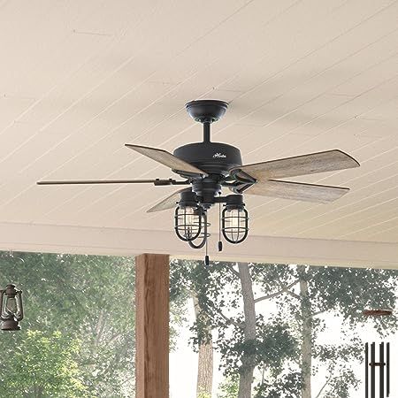 Rustic Ceiling Fan, Hunter Ceiling Fans, 52 Inch Ceiling Fan, Hunter Fans, Edison Bulbs, Hunter Fan, Outdoor Ceiling, Led Ceiling Fan, Lighting Guide