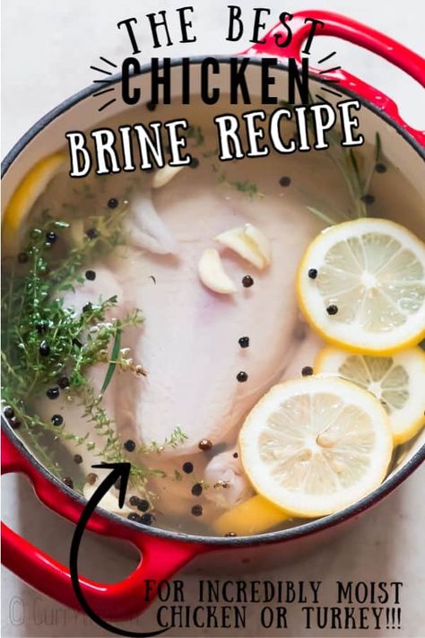 Chicken Breast Brine, Best Chicken Brine, Chicken Breast Brine Recipe, Chicken Brine, Brine Chicken Breast, Basic Brine, Soy Garlic Chicken, Crispy Baked Chicken Thighs, Make Shredded Chicken