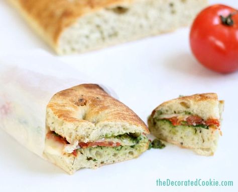 homemade copycat STARBUCKS roasted tomato and mozzarella panini with pesto -- lunch, sandwich Copycat Starbucks Tomato Mozzarella, Starbucks Pesto Sandwich, Starbucks Turkey Pesto Sandwich, Starbucks Panini, Lavash Wrap, Starbucks Sandwiches, Turkey Panini Recipes, Mozzarella Panini, Savory Sandwiches