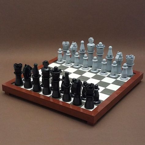 The Queen's Gambit: Instructions to Build a LEGO Chess Set - BrickNerd - All things LEGO and the LEGO fan community Lego Display Shelf, Lego Chess, The Queen's Gambit, Lego Room, Lego News, Lego House, Lego Models, Lego Design, Lego Projects