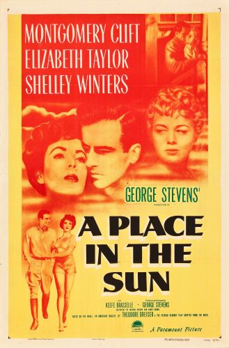 Klasik Hollywood, Shelley Winters, A Place In The Sun, Night Movie, Montgomery Clift, Old Movie Posters, Turner Classic Movies, Classic Movie Posters, I Love Cinema