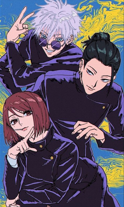 sashisu geto shoko gojo jujutsu kaisen fanart Kids Canvas Art, Anime Group, Yandere Manga, Kids Canvas, Edgy Wallpaper, Arte Pop, Drawing Reference Poses, Anime Artwork, Dragon Ball Super