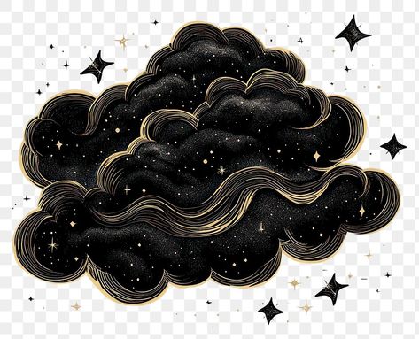 Witchy Png, Paper Clouds, Collage Elements, Black Icon, Png Aesthetic, Cloud Art, Digital Journal, Abayas Fashion, Scrapbook Journal