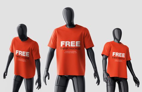 The post Free Mannequin T-Shirt Mockup 3 PSD Set appeared first on PsFiles. Today, we have a brand new mannequin t-shirt mockups set comes in three different view angle. You can easily place your tshirt artwork on smart object layer, change the base color of the mannequin and background color of your choice. File Info: Category : Fashion, T-Shirts, Round Neck Dimensions: 3000 x 2250 px Smart object: […] The post Free Mannequin T-Shirt Mockup 3 PSD Set appeared first on PsFiles. Free Shirt Mockup, Tshirt Design Mock Up, T Shirt Mockup, Tshirt Mockup Free, Tshirt Branding, Branding Mockups Free, T Shirt Mockup Free Psd, Free Logo Mockup, Free Psd Design