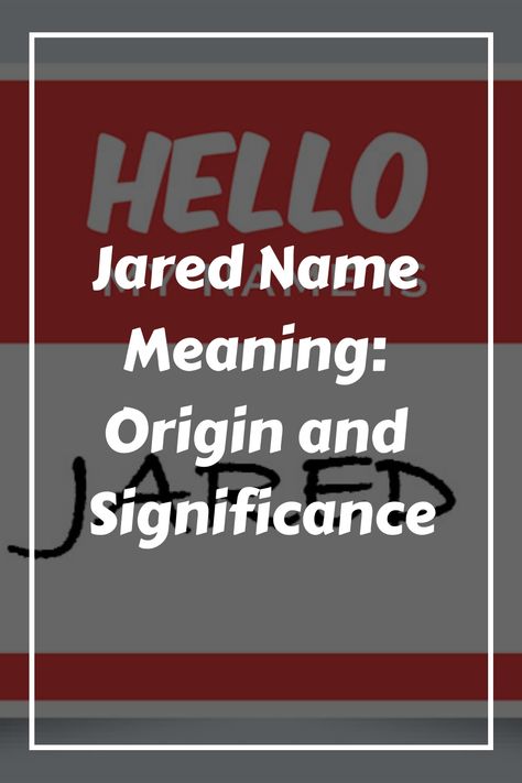 Jared is a name with Hebrew roots that has been popular for decades. The name comes from the Hebrew name יָרֶד (Yared) or יֶרֶד (Yered), which means Flora Name, Greek Mythology Stories, Powerful Names, Biblical Names, Name Origins, Meaningful Names, Interesting Facts About Yourself, Hebrew Names, Cute Nicknames