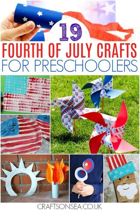 fourth of july crafts for preschoolers patriotic red white and blue art projects #kidscraft #craftsforkids #4thofjuly #fourthofjuly #preschool Patriotic Activities, 4th Of July Crafts, July Activities, Preschool Play, Fourth Of July Decorations, Chico California, Silky Terrier, Patriotic Crafts, 4th Of July Celebration