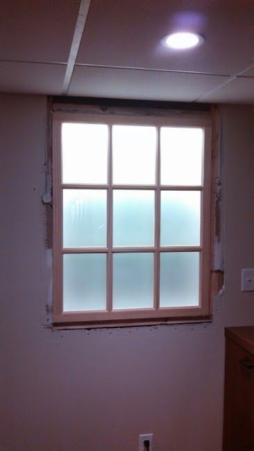 Faux Basement Window Installation by Monk's- Chatham, NJ 07928 Faux Basement Window, Faux Windows Basement, Faux Window Ideas, Fake Window Diy, Cute Basement, Fake Window Light, Furniture Paint Ideas, Big Basement, Basement Refresh