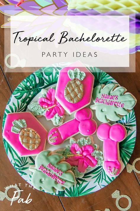 Bachelorette Party Themes Tropical, Hawaii Theme Bachelorette Party, Hawaiian Theme Bachelorette Party, Hilton Head Bachelorette Party, Sayulita Bachelorette, Tropical Bachelorette Party Decorations, Beach Themed Bachelorette Party Ideas, Florida Bachelorette Party Themes, Tropic Like Its Hot Bachelorette Party