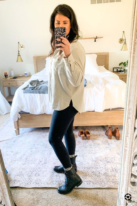 Black Leggings And Boots Outfit, Black Ankle Boots Outfit Casual, Black Combat Boots Outfit Fall, Ankle Boots Outfit Casual, Combat Boots And Leggings, Leggings With Socks, Combat Boots Outfit Fall, Black Combat Boots Outfit, Lazy Sunday Outfit