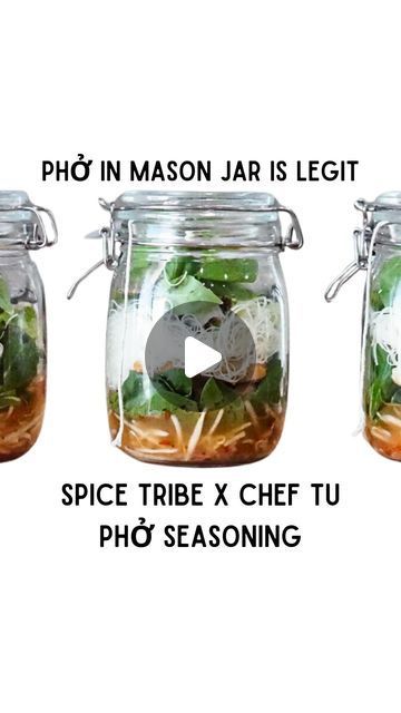 Tu David Phu on Instagram: "Phở Mason Jar FTW!
==========
Phở-King amazing hack by @whiskeyandbooch
==========
[for more info about my Phở Seasoning and @whiskeyandbooch Recipe, comment “PSK” for the links]
==========
Product Features:
@spicetribe Chef Tu David Phu Spice Blend Kit (Phở, Nem Nướng, Lemongrass)
@sonfishsauce 2021 Vintage
Only Available at @spicetribe
==========
#instagood #igers #cooking #igfood  #foodstagram #instaeats #bestfoodfeed #vietnamesefood #vietnameserecipe #vietnamescuisine #foodreel #pho
Would you try Phở in a Mason Jar?" Vietnamese Recipes, Spice Blends, Lemon Grass, Eating Well, Best Foods, Mason Jar, Soups, Product Features, Mason Jars