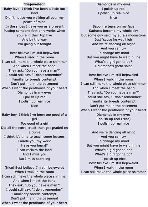 Bejeweled Taylor Swift Lyrics, Bejeweled Lyrics, Bejeweled Taylor Swift, Taylor Swift Bejeweled, All Lyrics, Swift Lyrics, Literature Quotes, Taylor Swift Songs, Taylor Swift Lyrics