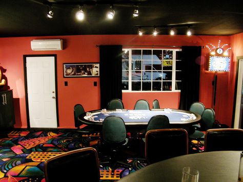 Casino Carpet, Garage Transformation, Shed Makeover, Vegas Theme, Poker Room, Man Cave Home Bar, Garage Conversion, Garage Makeover, Lighting Wall