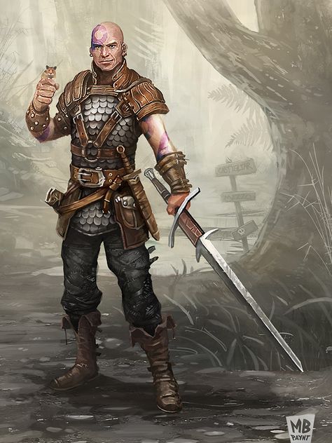 Minsc from Baldur's gate, Maxime Brienne on ArtStation at https://www.artstation.com/artwork/delGx Scale Mail, Heroic Fantasy, Pathfinder Rpg, Forgotten Realms, Human Male, Baldur's Gate, Fantasy Male, Skyfall, Fantasy Warrior