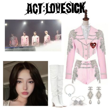 Txt Act Lovesick Outfit, Txt Lovesick Outfits, Txt Pink Outfit, Txt Concert Outfit Temptation, K Pop Concert Outfit Ideas Txt, Kpop Concert Outfit Ideas Txt, Txt Inspired Outfits Concert, Txt Outfits Inspired, Txt Outfit Concert