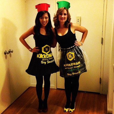 Pin for Later: 30 Halloween Costumes For the Couple Who's Obsessed With Food Kikkoman Soy Sauce Sushi Halloween, Halloween Costumes For Big Kids, Sushi Costume, Food Halloween Costumes, Twin Halloween, Twin Halloween Costumes, Duo Costumes, No Boys Allowed, Food Costumes