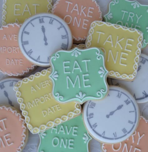 Alice In Wonderland Tea Party Cookies, Alice In Wonderland Eat Me Cookies, Alice And Wonderland Baby Shower Theme, Alice In Wonderland Sugar Cookies, Alice In Wonderland Gender Reveal, Alice In Wonderland 18th Birthday, Alice In Wonderland Baby Shower Theme, Alice In Wonderland Baby Shower Ideas, Mouse Alice In Wonderland