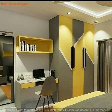 Room Cubords Design, Cubords Design Bedroom, Kids Room Cupboard Designs, Kids Room Wardrobe Design Cupboards, Cupboard Colors Bedroom, Wardrobe With Study Table Design, Kids Room Wardrobe Design, Kids Wardrobe Design, Bedroom Storage Ideas