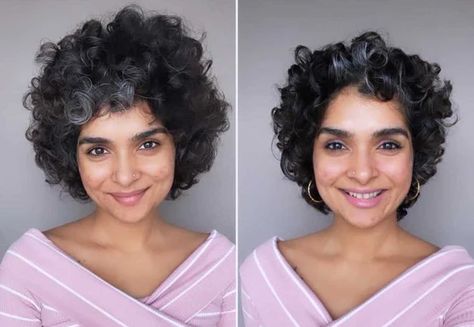 Diffusing Short Curly Hair, How To Diffuse Short Curly Hair, Drying Curly Hair, Dry Curly Hair, Air Dry Hair, Halo Hair, Curly Hair Women, Short Wavy Hair, Short Styles