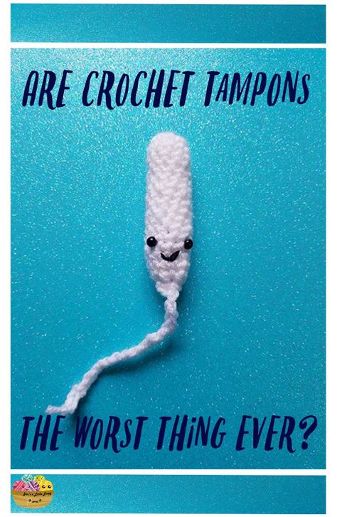 Crochet tampons are the worst idea ever. Crochet Funny Projects, Worst Idea Ever, Inappropriate Gift, Crochet Humor, Halloween Crochet Patterns, Beginner Crochet Projects, Bad Idea, Needlepoint Patterns, Fun Crochet Projects