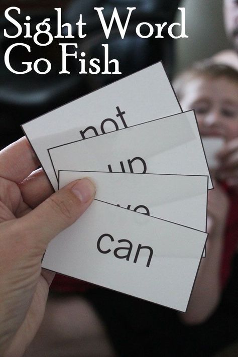 Sight Word Go Fish Game This game could work with other subject specific vocabulary and words in French! Starting Homeschooling, French Kindergarten, Go Fish Game, The Sight Word, Teaching Boys, Teaching Sight Words, Sight Words Kindergarten, Sight Word Practice, Site Words