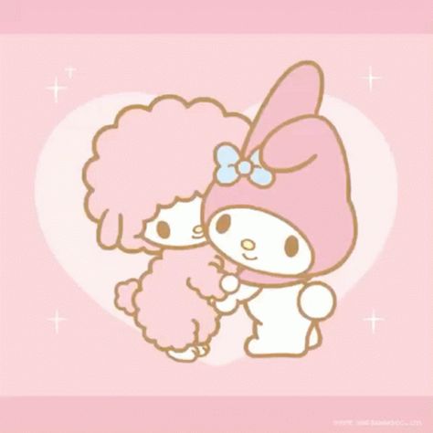 Hello Kitty Hugging My Melody, Sanrio Hugging, Happy Birthday Angel, My Sweet Piano, Hug Gif, Kitty Pictures, My Melody Wallpaper, Hello Kitty Aesthetic, Kitty Art