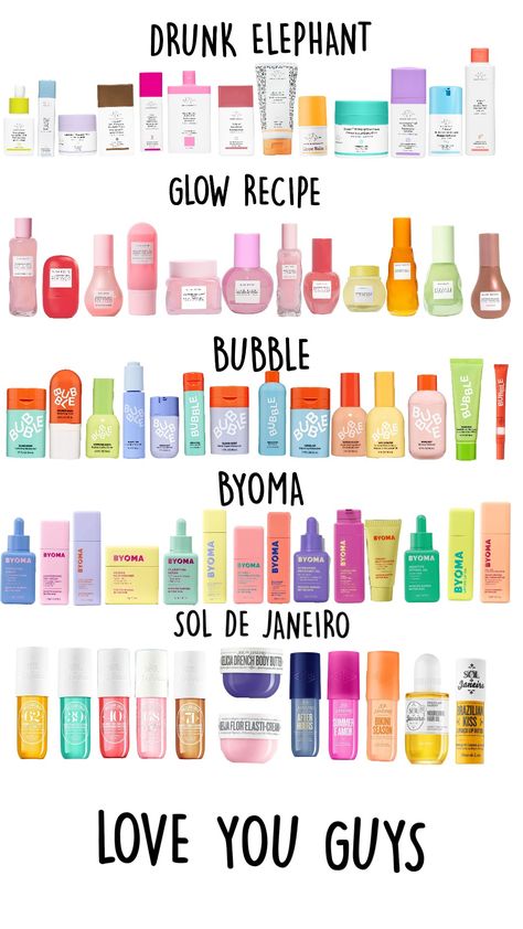 SKINCARE BRANDS#drunkelephant#glowrecipe#bubble#byoma#soldejaneiro#loveaesthetic#fyp#shufflefyp#💋 Byoma Skincare, Bubble Skincare, Easy Birthday Gifts, Preppy Makeup, Preppy Skincare, Editing Tricks, Cute Gifts For Friends, Skincare Brands, Easy Birthday