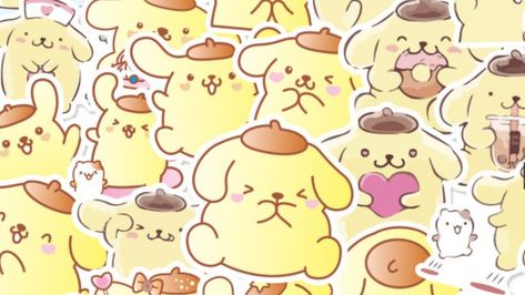 Pompompurin Desktop, Pompompurin Wallpaper Desktop, Pompompurin Wallpaper, Sanrio Wallpaper, Wallpaper Iphone Cute, Desktop Wallpaper, Favorite Character, Pikachu, Iphone Wallpaper