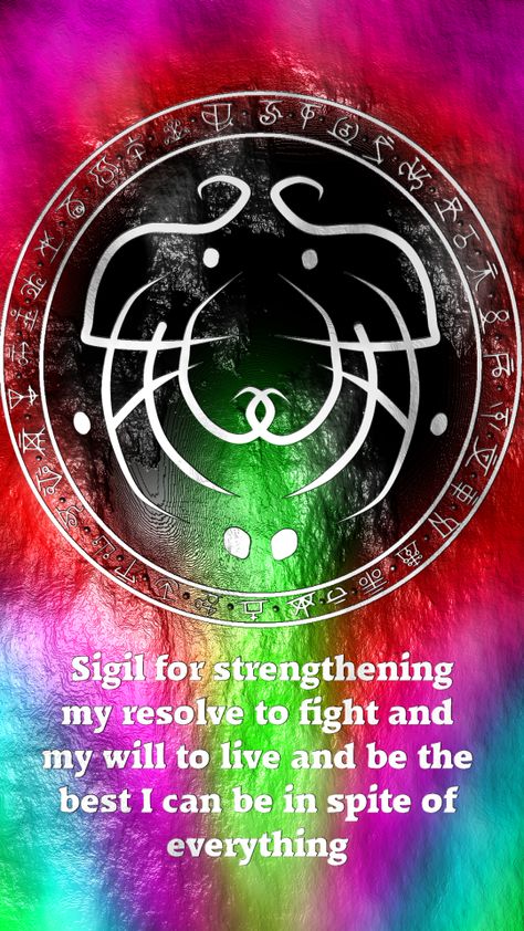 Sigil created by wolf of antimony Sigils And Meanings, Make A Sigil, My Will To Live, Will To Live, Magick Symbols, Wiccan Witch, Magick Spells, Sigil Magic, Magic Symbols