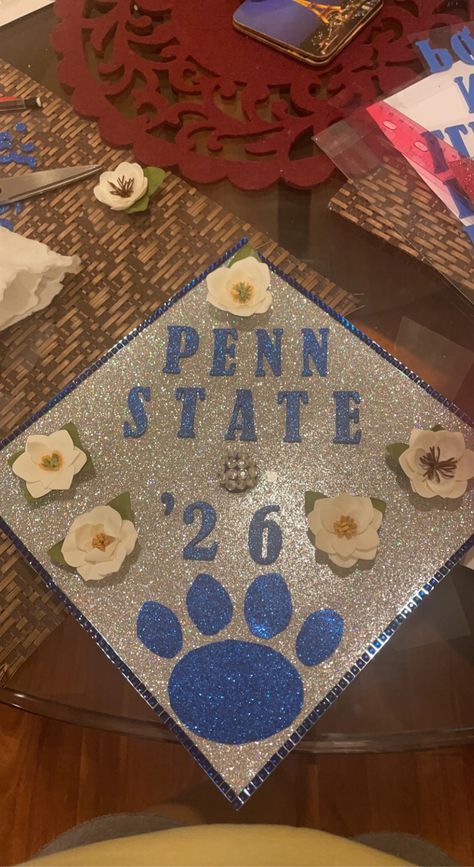 Penn State Graduation Cap, Penn State Graduation, Grad Cap Design, Grad Cap Designs, Grad Caps, Cap Ideas, Grad Cap, High School Graduation, School Graduation