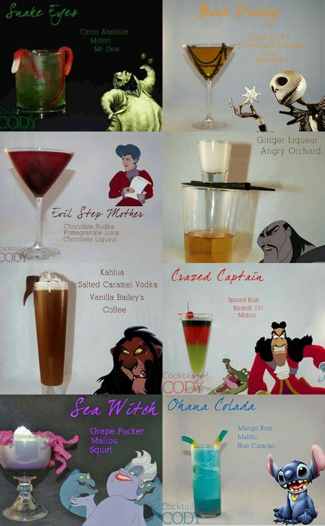 Disney Alcoholic Drinks, Disney Cocktails, Recipes Disney, Disney Drinks, Fest Temaer, Cocktail Drinks Alcoholic, Yummy Alcoholic Drinks, Mixed Drinks Alcohol, Liquor Drinks