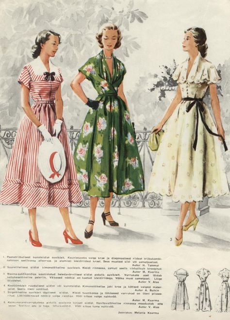 1950s Vogue, Wardrobe Overhaul, 50s Womens Fashion, Vintage Clothes Patterns, 1960 Fashion, 1950’s Fashion, 40 Fashion Women, 1950 Fashion, Fashion Illustration Vintage