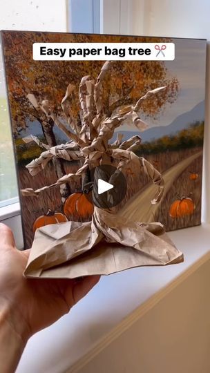 313K views · 2.3K reactions | Paper bag tree! I've seen some people put felt/ tissue paper leaves on it to look like fall too 🍂✂️ #crafting #diyideas #fallcrafts #easycrafts #tutorials | Emily Seilhamer Art | Emily Seilhamer Art · Original audio Paper Fall Crafts, Paper Bag Tree, Fall Art Preschool, Tissue Paper Leaves, Sculpture Cardboard, Micro School, Tissue Paper Trees, Halloween Pizza, Paper Sack