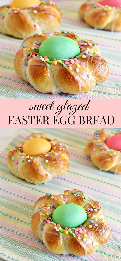 Sweet Glazed Italian Easter Egg Bread Recipe Easter Egg Bread, Egg Bread Recipe, Easter Appetizers Easy, Salty Side Dish, Easter Bread Recipe, Italian Easter Bread, Egg Bread, Italian Easter, Easter Appetizers