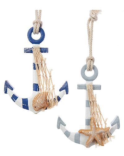 Check out this incredible steal on Gilt. Anchor With Rope, Wooden Anchor, Nautical Christmas Ornaments, Nautical Ornaments, Wood Anchor, Coastal Christmas Tree, Anchor Decor, Coastal Christmas Decor, Nautical Christmas