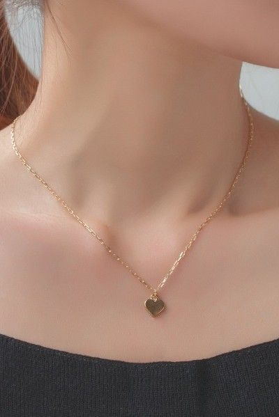 Korean Necklace, Minimalist Necklaces, Cute Engagement Rings, Korean Jewelry, Small Necklace, Indian Jewellery Design Earrings, Korean Clothing, Necklace Collection, Rings Jewelry Fashion