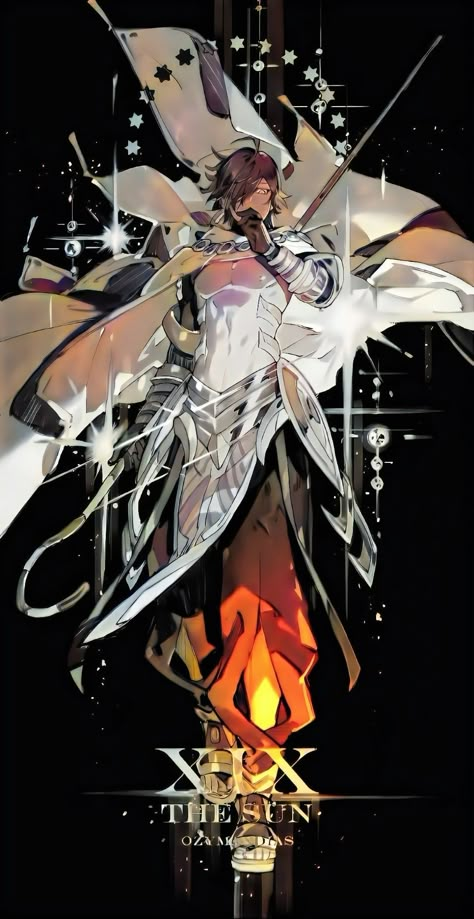 Fate Grand Order Character Design, Fate Tarot Card, Oryou Fate Grand Order, Fgo Goetia Art, Fate Grand Order Tarot Card, Fate Grand Order Ozymandias, Goddess Of Destruction, Fate Stay Night Rin, Type Moon Anime