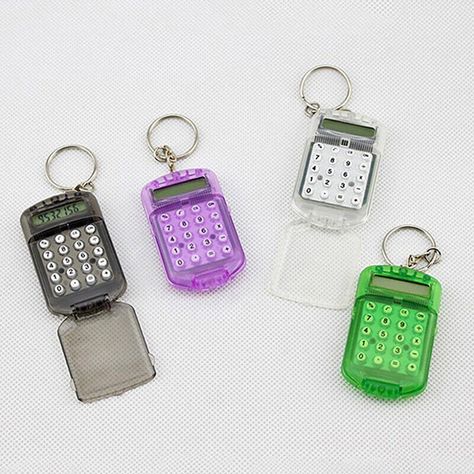 Calculator Creative Convenient Electronic Mini Calculator Bag Charm Keychain for School Specification: A mini electronic calculator for daily use. Compact and lightweight, portable and convenient. Key chain design, can also organize your keys, easy to carry. With the general computing ability. Powered by button cell. Type: Mini Calculator Keychain Material: ABS + Electronic Component Quantity: 1 Pc Display Digit: 8 Digits Power Supply: 1 x Button Cell (Included) Feature: Battery Power, Gift, Stu Mini Calculator, Study Accessories, Paper Craft Diy Projects, Electronics Components, Charm Keychain, Kids Fashion Girl, Random Color, Exquisite Design, Girls Accessories