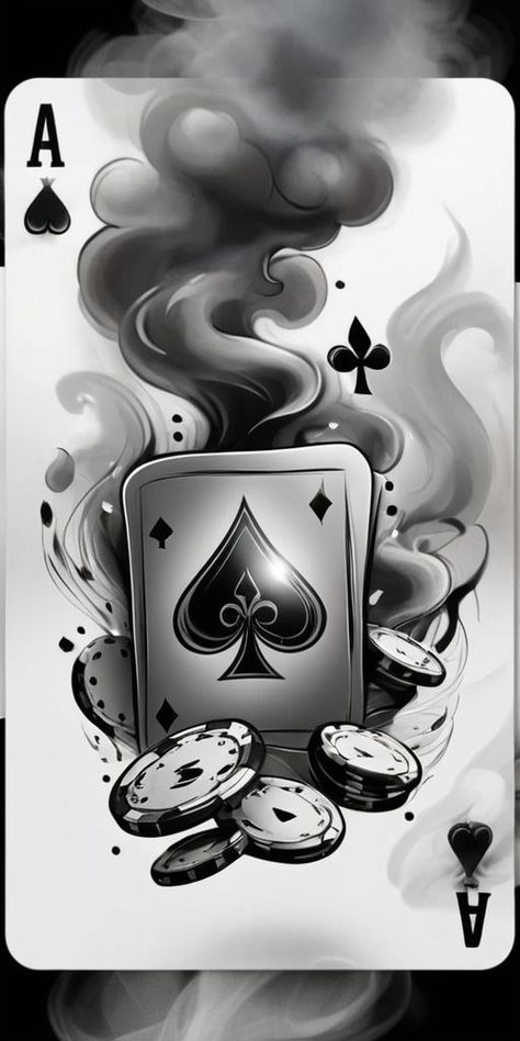 POKER CARDS AND CHIPS TATTOO DESIGN Sanji Tattoo, Chips Tattoo, Poker Chips Tattoo, Chip Tattoo, Poker Tattoo, Vegas Tattoo, Fire Tattoo, Fox Logo, Poker Chips