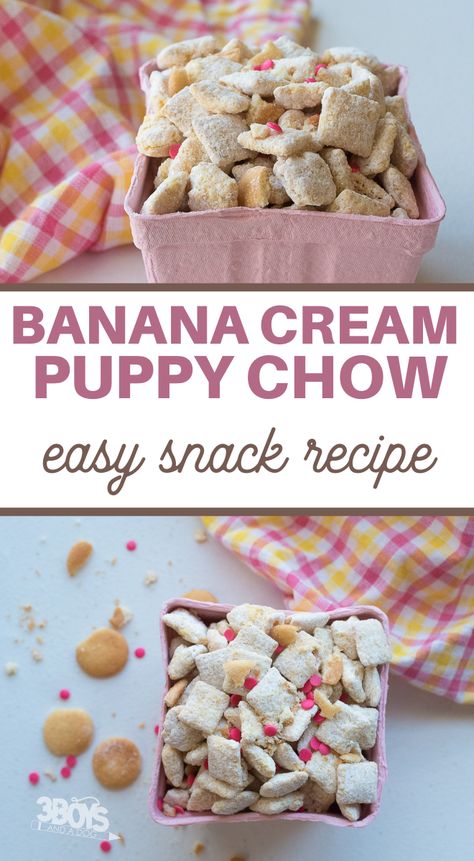 Puppy Chow Flavors, Thanksgiving Puppy Chow, Puppy Chow Snack, Puppy Chow Recipe, Iced Tea Recipes Homemade, Chow Recipe, Homemade Iced Tea, Muddy Buddy, Banana Cream Pudding