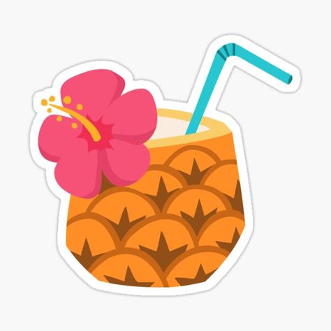 This cute pineapple drink will brighten up an already sunny summer day! • Millions of unique designs by independent artists. Find your thing. Beach Rainbow, Pineapple Drink, Pineapple Sticker, Pineapple Drinks, Sunny Summer Day, Tiki Art, Drink Stickers, Cute Pineapple, Drinks Design