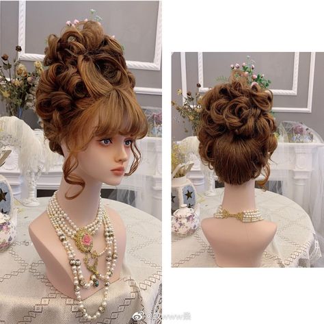 Volume Updo Hairstyles, Victorian Updo, Japanese Hair Tutorial, Rococo Hairstyles, Royal Hairstyles, Manga Hair, Victorian Hairstyles, Hollywood Hair, Beautiful Braided Hair