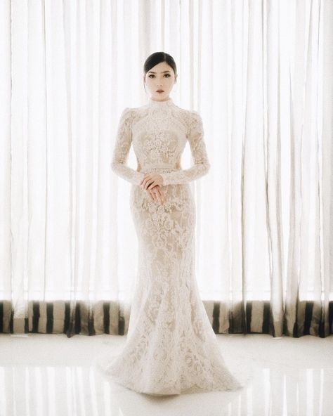 #UNLOCKTHEKEY on Instagram: “I’d like to thank all the amazing people who poured their heart and energy into making our dream wedding-look a reality; @yeftagunawan as…” Holy Matrimony Dress, Modest Bridal Dresses, Kebaya Wedding, Nikah Dress, Holy Matrimony, Modest Bridal, Wedding Moodboard, Wedding Dress Couture, Wedding Mood Board