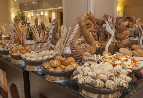 Bread display at a hotel buffet royalty free stock photography Bread Basket Display, Buffet Set Up, Bread Display, Hotel Buffet, Meeting Planning, Buffet Set, Vintage French Country, Buffet Display, Bread Roll