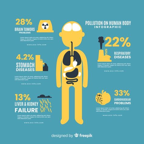 Pollution on human body infographic Human Body Infographic, Human Body Illustration, Body Infographic, Health Infographic, Research Poster, Illustration Styles, Daily Health Tips, Medical Research, Medical Illustration